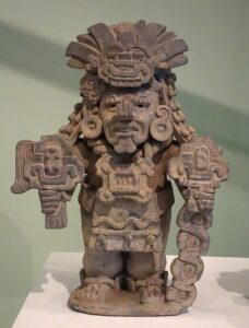 Effigy_vessel_of_a_standing_figure_with_attributes_of_the_deity_Cocijo,_Zapotec,_Oaxaca,_Mexico,_500-800_AD,_clay_-_Royal_Ontario_Museum_-_DSC04508